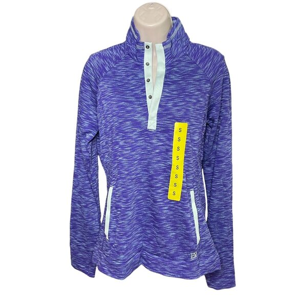 Avalanche Womens Pull Over Sweatshirt Purple Blue Size Small Thumbholes New u - Picture 1 of 12
